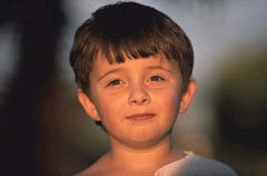 Young boy with dark hair